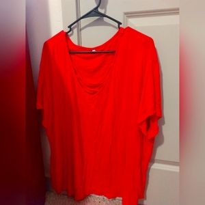 Plus size red shirt